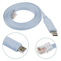 Cable de Consola USB Serial RS232 a RJ45 Personalizado de 1M/2M/3M/5M con Chip FTDI y Conductores de Cobre Puro para Computadora e Impresora