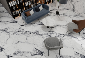 Azulejo de Cerámica con Efecto Mármol Glaseado, Venta al por Mayor de Fábrica de Guangdong, Azulejo de Mármol Blanco con Vetas Doradas <span class=keywords><strong>para</strong></span> Paredes y Pisos Interiores - Product Image 3
