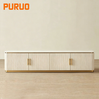 Meuble TV et table basse en bois pour salon moderne de luxe, idéal pour petits appartements, utilisation légère sur pied