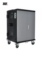 Chariot de recharge intelligent CA certifié UL à 36 emplacements pour ordinateurs portables, avec roues et plateaux coulissants, armoire de recharge sécurisée pour l'éducation scolaire