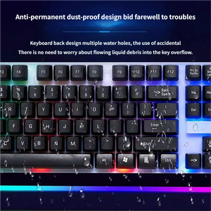 Factory Customized Stock Luminous Keyboard Computer Wired USB Gaming <b>rainbow</b> <b>Light</b> Keyboard - Product Image 3