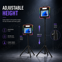 Cabina de Fotos DSLR con Logotipo Personalizado, Pantalla Táctil de 15.6 Pulgadas, Quiosco Portátil para Selfies, para Marketing de Eventos y Marca
