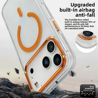 iPhone 18 Pro Max 17 Pro için Özel B2B 2800 Gauss Manyetik Emişli Kılıf, Şeffaf PC Sert Kabuklu Darbeye Dayanıklı Hava Yastıklı Fabrika Fiyatı