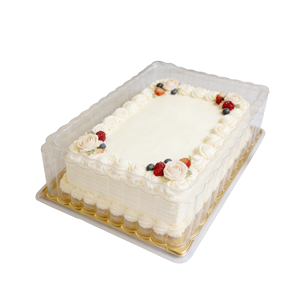 <strong>Plastic</strong> Wedding <strong>Dessert</strong> Cake Serving <strong>Tray</strong> Food Grade Thickened PET <strong>Square</strong> Disposable Luxury Gold <strong>Dessert</strong> Serving <strong>Tray</strong> with Cover - Product Image 5