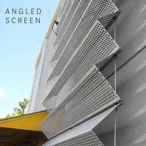 Revêtement métallique ondulé à écran angulaire exceptionnel, panneau perforé unique pour projets commerciaux haut de gamme - Product Image 1