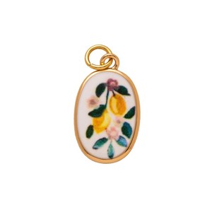 Collar con Colgante de Acero Inoxidable con Diseño Floral Vintage, Esmalte Pintado a Mano con Rosas, Lirios y Tulipanes, para Mujer, Día de San Valentín, Bufanda de Seda - Product Image 5