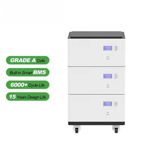Batterie Lithium LifePo4 51.2V 600Ah 30kWh Système de stockage d'énergie solaire domestique empilable avec BMS - Product Image 1