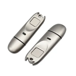 Advanced privacy protection usb flash drive finger print Memorias flash disc metal silver color thumb drive