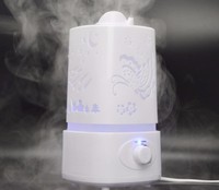 Diffuseur d'arômes ultrasonique en plastique, design décoratif, sortie de brume réglable 180 ml/heure, pour hôtels et foyers, vente en gros OEM