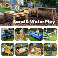 Table de jeu d'extérieur en bois de pin avec évier, pour jeux de rôle scolaires, jeux de sable et d'eau, mobilier préscolaire