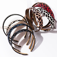 Nouveau gros bandeau imprimé léopard Vintage velours éponge rembourré bandeau cheveux accessoires pour femmes