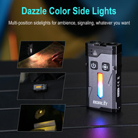 Boruit EV10 gantungan kunci senter Led portabel, gantungan kunci senter Mini, lampu Led portabel dapat diisi ulang kuat, Edc kecil, Usb, 1100 Lumens, tahan air