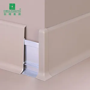 China Factory Extruded Eco-friendly Aluminum Base Skirting For Interior Wall Foot Protection Customized Skirting Profiles