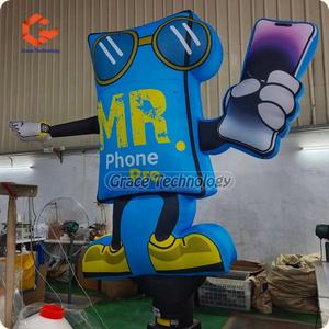 Benutzer definierte geformte aufblasbare Telefon figur Air Dancer Hand Wave Werbung Aufblasbare Air Sky Dancer mit Marken zeichen für <span class=keywords><strong>Promotion</strong></span> - Product Image 4