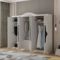 Offre Spéciale armoire murale moderne à 6 portes, grande armoire pour enfants, 3 mètres de long, en bois blanc, en plastique pour chambre à coucher