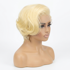 $20 Promotion Letsfly New Glueless 5x5 C-Type <b>Lace</b> Closure Pixie <b>Wigs</b> Short Curly Bob 100% Human Hair <b>Wig</b> For Black Woman - Product Image 5