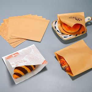 Double Open Pretzel Disposable Wrappers Oilproof Food Tissue Paper Pouches for Sandwich Donut Puff and Bakery Items - Product Image 3