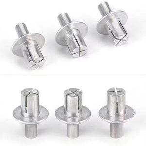 Rivets de fixation tout <span class=keywords><strong>aluminium</strong></span> M5 M6.4, goupilles d'expansion à percussion, rivets aveugles à tête ronde et plate à simple face pour fixation de tôles - Product Image 1