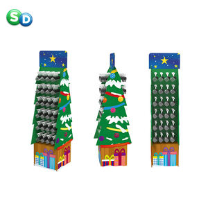 Christmas Series Promotional Products Shelf Floor Standing Customized POP Cardboard Christmas Ornament Display <b>Stand</b> - Product Image 2
