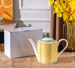 2026 New Arrived Vintage Big British Style Floral Decal Bone China Afternoon <b>Tea</b> 700ml coffee <b>pot</b> - Product Image 6