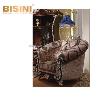 Nobile Palazzo Mobili di Disegno Della Farfalla Divano del Soggiorno Set, di classe 24K Placcato Argento Pulsante Trapuntata Chesterfield 3 Posti Divano - Product Image 3