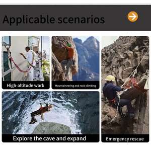 Cinturão de Segurança Industrial com Fivelas de Liga de Alumínio e Rolo Peitoral para Trabalho em Altura - Product Image 6