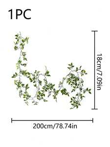 Para <span class=keywords><strong>Amazon</strong></span> Cross-Border 1,8 M Datura Hoja falsa decorativa Caliente Verde Ratán Simulación Vid Planta artificial Verde - Product Image 4