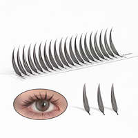 Extensions de cils Tower Spire faites à la main pour un style plumeux, cils ailes de comique, 0.07, fines paillettes, une seule pièce, cils manga