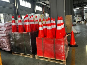 PVC linh hoạt phản chiếu đường nón không có bãi đậu xe tam giác cảnh báo giao thông xây dựng cho an toàn đường bộ chướng ngại vật cơ sở - Product Image 6