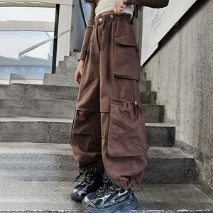 Ensemble Printemps 2026 pour Grande <span class=keywords><strong>Fille</strong></span> : Chemise à Manches Longues Patchwork + <span class=keywords><strong>Pantalon</strong></span> <span class=keywords><strong>Cargo</strong></span> Décontracté à Jambes Larges - Product Image 2