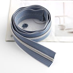 Cinta de Cremallera con Rayas # Cremallera de nailon de 5 hileras con diseño de rayas multicolor para coser bolsos, carteras, accesorios de costura DIY - Product Image 3