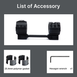 Support de lunette cantilever en aluminium BANGBANG avec calibrage horizontal pour rail de 11 mm, hauteur du tube de 1 pouce/30 mm, hauteur du centre 1,14 - Product Image 5