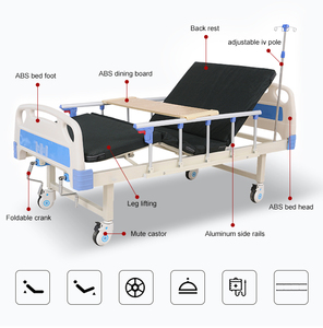 Meubles médicaux modernes, lits <span class=keywords><strong>d</strong></span>'hôpital manuels à 2 fonctions, lits de soins infirmiers, lits pour personnes handicapées, garantie de 3 ans, JIADUN à double manivelle - Product Image 4
