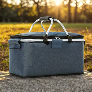 <span class=keywords><strong>Cesta</strong></span> de <span class=keywords><strong>Picnic</strong></span> Plegable para Exteriores, Bolsas de Almacenamiento de Alimentos para <span class=keywords><strong>Picnic</strong></span>, Bolsa de Almuerzo Aislada, Caja de Almacenamiento, <span class=keywords><strong>Cesta</strong></span> de <span class=keywords><strong>Picnic</strong></span> Personalizada para Camping - Product Image 3