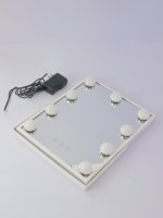 Miroir de maquillage carré à LED Winway, prix d'usine, avec 9 ampoules, commande tactile, luminosité réglable, pour studio de beauté