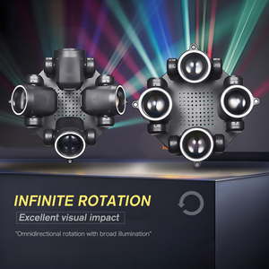 Faro LED Senlan 150W a 4 teste con effetto Beam, DMX, attivazione sonora, auto-movimento, dimmerabile, per eventi DJ e <span class=keywords><strong>club</strong></span> - Product Image 2