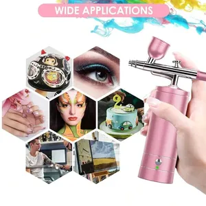 Airbrush Nail With Compressor Portable Air Brush Nails Compressor for Nail Art Paint Model Painting Crafts Wireless <b>Spray</b> Gun - Product Image 5