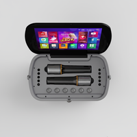 GENCE Haut-parleur intelligent pliable à écran tactile de 11,6 pouces Android 12 pour machine de karaoké portable KTV avec batterie en plastique et éclairage RGB