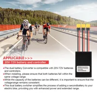 Convertisseur de décharge de batterie double/double pour vélo électrique, module de commutation parallèle 20A 30A 40A 20V-72V en alliage d'aluminium avec connecteur XT60, pièces pour vélo électrique