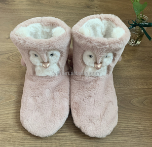 Animal bonito do pinguim da menina e Senhoras Inverno <span class=keywords><strong>Anti</strong></span> Escorregar Aconchegante Interior Forrado De Peles de Pelúcia Meias Boot - Product Image 5
