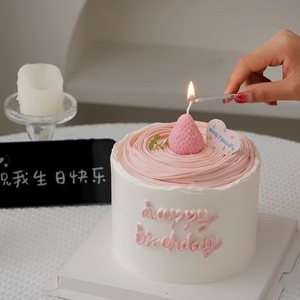 Strawberry Shape <b>Paraffin</b> Candle For Home Decoration Valentine'S Day Gift - Product Image 4