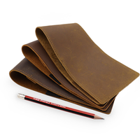 Dompet Buku Skor Golf Kulit Asli Portabel dengan Kantung Pena, Tempat Buku Yardage untuk Luar Ruangan