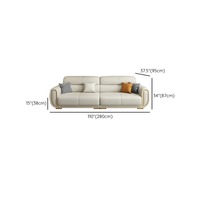 Ensemble de canapés en cuir de luxe 3+2+1 places, couleur crème doré, capitonné, meubles de salon avec table basse pour appartement, villa, maison