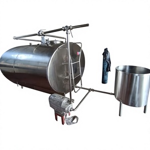 Tanque de Enfriamiento de Leche de Acero Inoxidable |   Tanque de Almacenamiento de Leche Refrigerado con Tuberías Sanitarias para Granjas y Procesamiento de Leche - Product Image 1