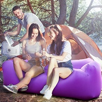 Canapé gonflable portable de conception unique pour l'extérieur, idéal pour le camping, les pique-niques et les festivals de musique