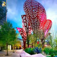 Statue de jardin moderne RELONG en métal blanc maillé, grande sculpture d'art public en acier inoxydable pour la décoration de parcs extérieurs
