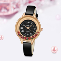 Montre à quartz simple et décontractée pour femmes, nouvelle montre à bille, petite montre en cuir noir, montre habillée pour femmes, montre-bracelet Relogio Feminino