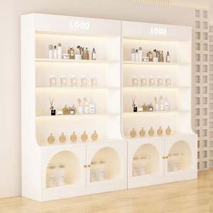 2025 Design moderne porte en verre lourd vitrine lumière luxe cosmétiques support pour Salon de beauté support à ongles pour chambre centre commercial utilisation - Product Image 2