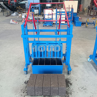Machine manuelle à 100 % sans électricité pour la fabrication de blocs creux en béton, modèle mobile, en promotion sur le marché africain