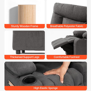 <span class=keywords><strong>Fauteuil</strong></span> inclinable noir pour enfants en cuir PU avec repose-pieds, rangement et accoudoirs réglables, canapé-lit pour tout-petits garçons et filles - Product Image 5